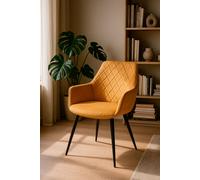 Silla kres terciopelo - mostaza
