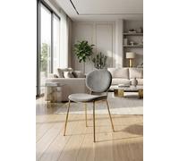 RegalosMiguel Silla Lenor Golden Terciopelo - Gris
