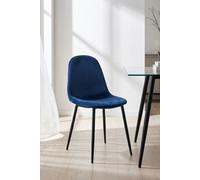 RegalosMiguel Silla Teok Black Terciopelo - Azul