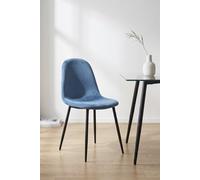 Silla teok black terciopelo - azul