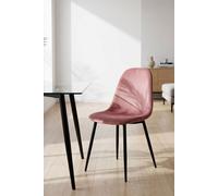 Regalos Miguel - Sillas - Silla Teok Black Terciopelo - Rosa