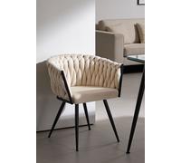 RegalosMiguel Silla Widny Black Terciopelo - Beige