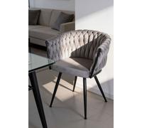 RegalosMiguel Silla Widny Black Terciopelo - Gris oscuro