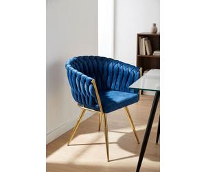 RegalosMiguel Silla Widny Golden Terciopelo - Azul