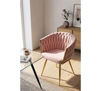 RegalosMiguel Silla Widny Golden Terciopelo - Rosa