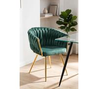 RegalosMiguel Silla Widny Golden Terciopelo - Verde