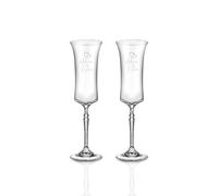 RegaloVip.es - Copas Champán Bohemia, Estuche de Lujo Azul. Cristal de Bohemia, Regalos personalizados y originales, copas personalizadas, brindis con emoción, regalo bodas, 25 aniversario, 50 anivers