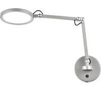 Regina - Lámpara De Pared Redonda Ajustable Fabas Luce - Aplique Led Regulable De 9 W Cct (3000k, 4000k, 5000k, 6000k) - Aluminio