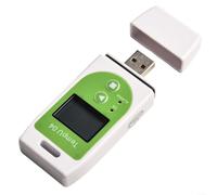 Registrador de datos de temperatura USB con pantalla LCD, capacidad de almacenamiento 32000 y archivos PDF/CSV exportátiles para monitorear varios productos