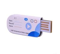 Registrador de datos de temperatura USB desechable para transporte de cadena de frío, termohigrómetro digital de -30 a 70 °C, IP65, resistente al agua con 60 días de autonomía y exportación PDF
