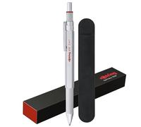 Regla: 600 bolígrafos y portaminas multicolor 3 en 1 | Bolígrafo negro y rojo, puntas mecánicas (0,5 mm) | Funda de terciopelo para protección de puntas
