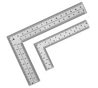 Regla de acero inoxidable 2 mini reglas en forma de L, herramienta diseño medición acero inoxidable, cuadradas, ángulo recto, precisión for calibradores estructuras construcción