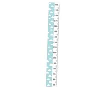 Regla de Pared para Crecimiento Infantil de Madera y Lienzo Azul | Decoración para Dormitorios y Nurseries, Formato 152x21cm, Incluye Colgador de Madera y Cuerda