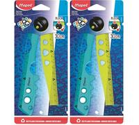 Regla maped plastico plegable croc croc blister de 1 unidad 15 cm + 1 unidad 30 cm (Paquete de 2)