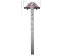 Regla triangular ingletadora de 50,8 cm, juego de ingeniero cuadrado de acero inoxidable para enmarcar techos y tareas de regla de medición multiángulo (C)