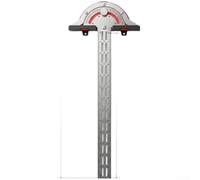 Regla triangular ingletadora de 50,8 cm, juego de ingeniero cuadrado de acero inoxidable para enmarcar techos y tareas de regla de medición multiángulo (B)