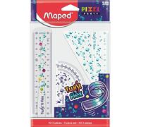 Reglas Escolares de Maped - Pack Completo para Estudiantes - 3 Piezas - Flexibles y Seguras - Maped
