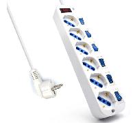 REGLETA 6 TOMAS CON INTERRUPTOR EWENT EW3932-3M