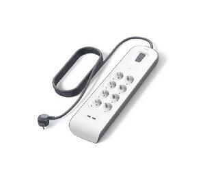 REGLETA ALIMENTACION BELKIN BSV804VF2M-V2 8 TOMAS CON PROTECCION 2xUSB-A INTERRUPTOR COLOR BLANCO