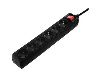 REGLETA ALIMENTACION HAMA CON 6 TOMAS INTERRUPTOR 1,4m COLOR NEGRA