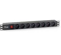 REGLETA ALIMENTACION RACK 19" 1U 8 TOMAS CON INTERRUPTOR