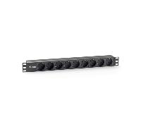 Equip Regleta de 19" (1U), 9 enchufes, cable de 1,8 m
