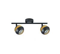 regleta beethoven dos focos negro-oro para baño,