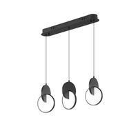 Regleta colgante carlota 3l negro 51w 6500k 7140lm regx54x18cm