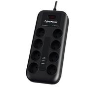 Regleta con Interruptor Cyberpower P0820SUD0-DE/ 8 Tomas de corriente/ 2 USB/ Negra