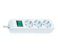 Regleta con interruptor «Eco-Line» de Brennenstuhl [triple, blanco, 5 m]