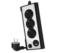 Nanocable regleta de sobremesa con 3 tomas de tierra y 2 usb´s con lu