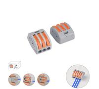 Regleta Conexion Rapida, Conexion Electrica 3 polos, 4mmØ, 24 unidades.