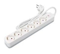 Regleta de 6 Vias Alemana Serie L Blanca 1,5m Aigostar