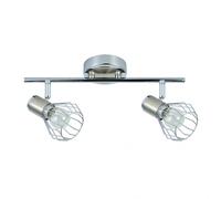 Regleta de baño mateo fabrilamp en cromo y níquel con 2 focos orient