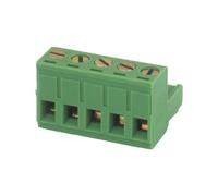 Regleta de conexión hembra para circuito impreso 7 contactos color ve