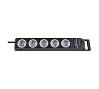 Regleta de enchufes de seguridad Brennenstuhl bw/ligr *EN* 5fold, SuperSolid, 2,5 m H05VV-F3G1,5