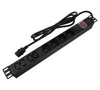 Lanberg pdu-04e04i-0200-iec-bk unidad de distribución de energía (pd