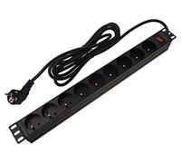'Lanberg Barrettes de Marca modelo 1U 16A Rack 19 9X Toma Negra 3M - PDU-09E-0300-BK'