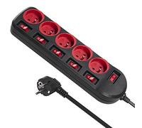 Regleta de extensión con interruptores mce204 250vac/10a 1,5m conecto