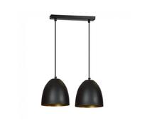 Regleta de techo jonix negro/oro 2 luces marca wonderlamp