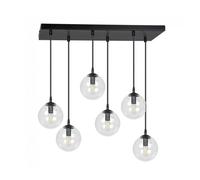 Regleta de techo sagan transparente 6 luces marca wonderlamp