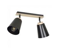 Regleta de techo tasla negro 2 luces marca wonderlamp