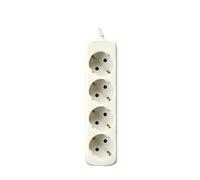Regleta Eléctrica Silver Electronics 4 Enchufes Schuko Cable 1,5m IP44 Blanco