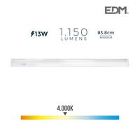 REGLETA ELECTRONICA LED 13W 1150 LUMENS 4000K LUZ DIA 3,6x83,8x3cm EDM