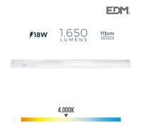 EDM Regleta electrónica LED 18W 1650 lm 4000K luz fría 3,6x113,8x3 cm