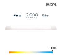EDM Regleta electrónica LED 25W 61 cm 6.400K luz fría 2200 lúmenes