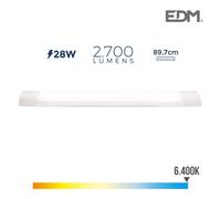 EDM Regleta electrónica LED 28 W 89 cm 2700 lm 6400 K luz fría