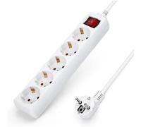 Regleta Enchufes Aigostar 16A/250V/3G/ MAX3680W - Color Blanco
