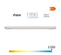 REGLETA ESTANCA LED IP65 18W 1500lm 6500K LUZ FRIA 5,9x59x6,6cm EDM