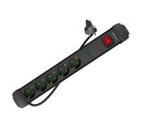 Regleta Lanberg SP1-05F-0150-BK 5 tomas 1,5m Protección Sobrecargas Tipo F Interior